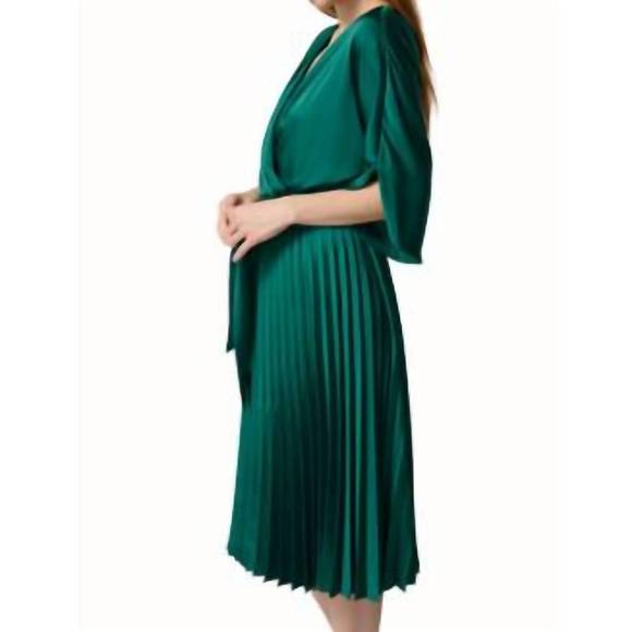 NEW JOSEPH RIBKOFF ruffled wrap dress in true emerald - Picture 3 of 3